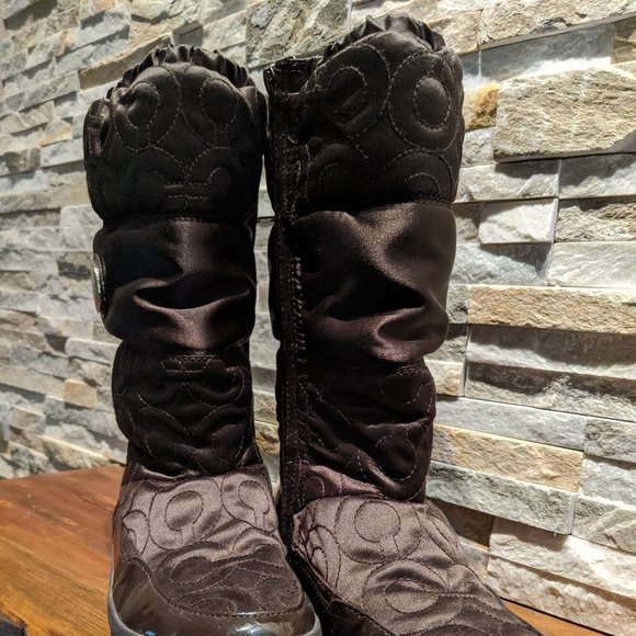 COACH "Drexel" A7274 Chocolate Brown Boots - Picture 4 of 8